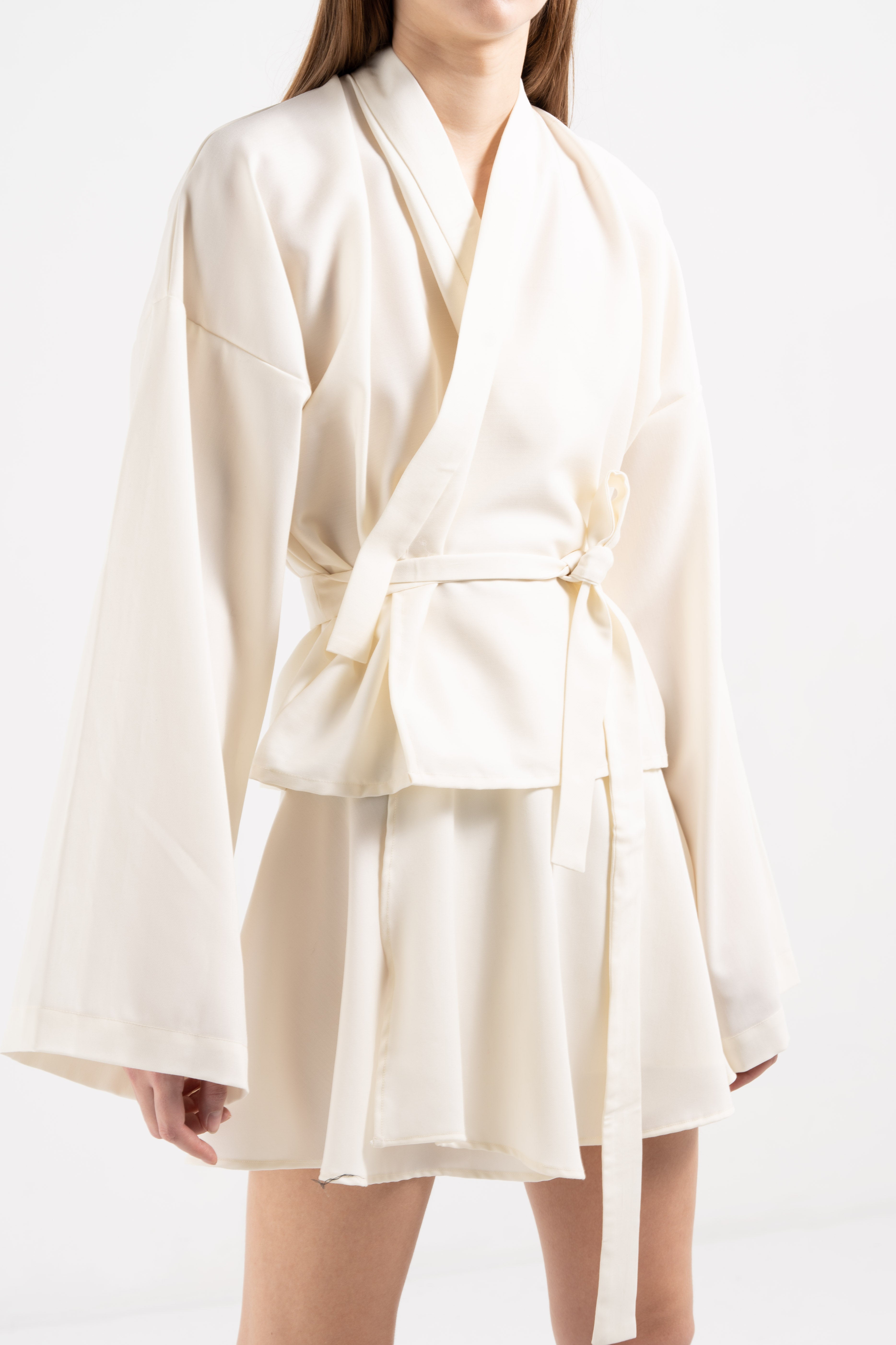 OFF-WHITE WOOL KIMONO image 1