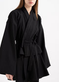 BLACK WOOL KIMONO image 1
