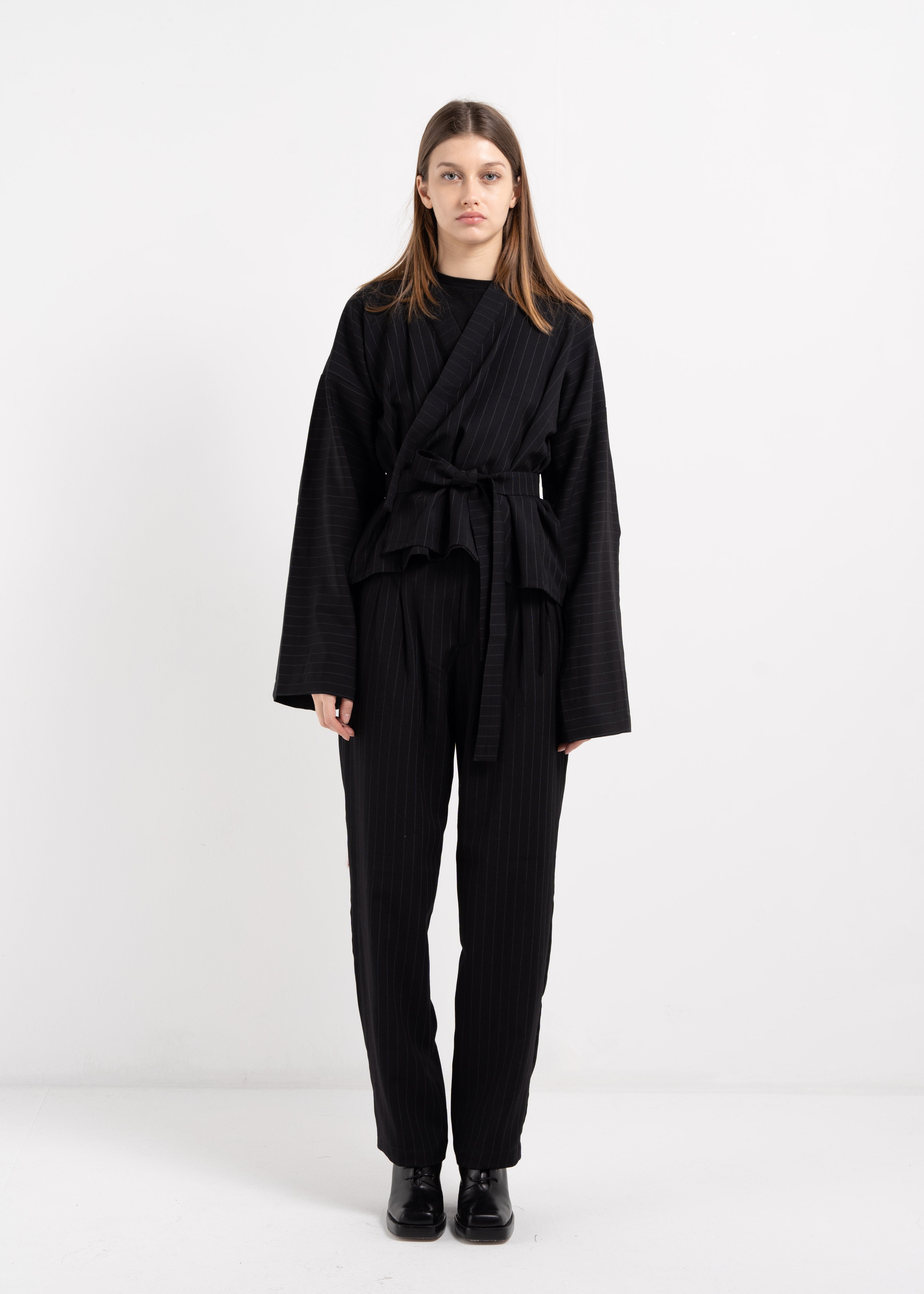 HIGH WAIST TROUSERS WITH PLEATS image 0
