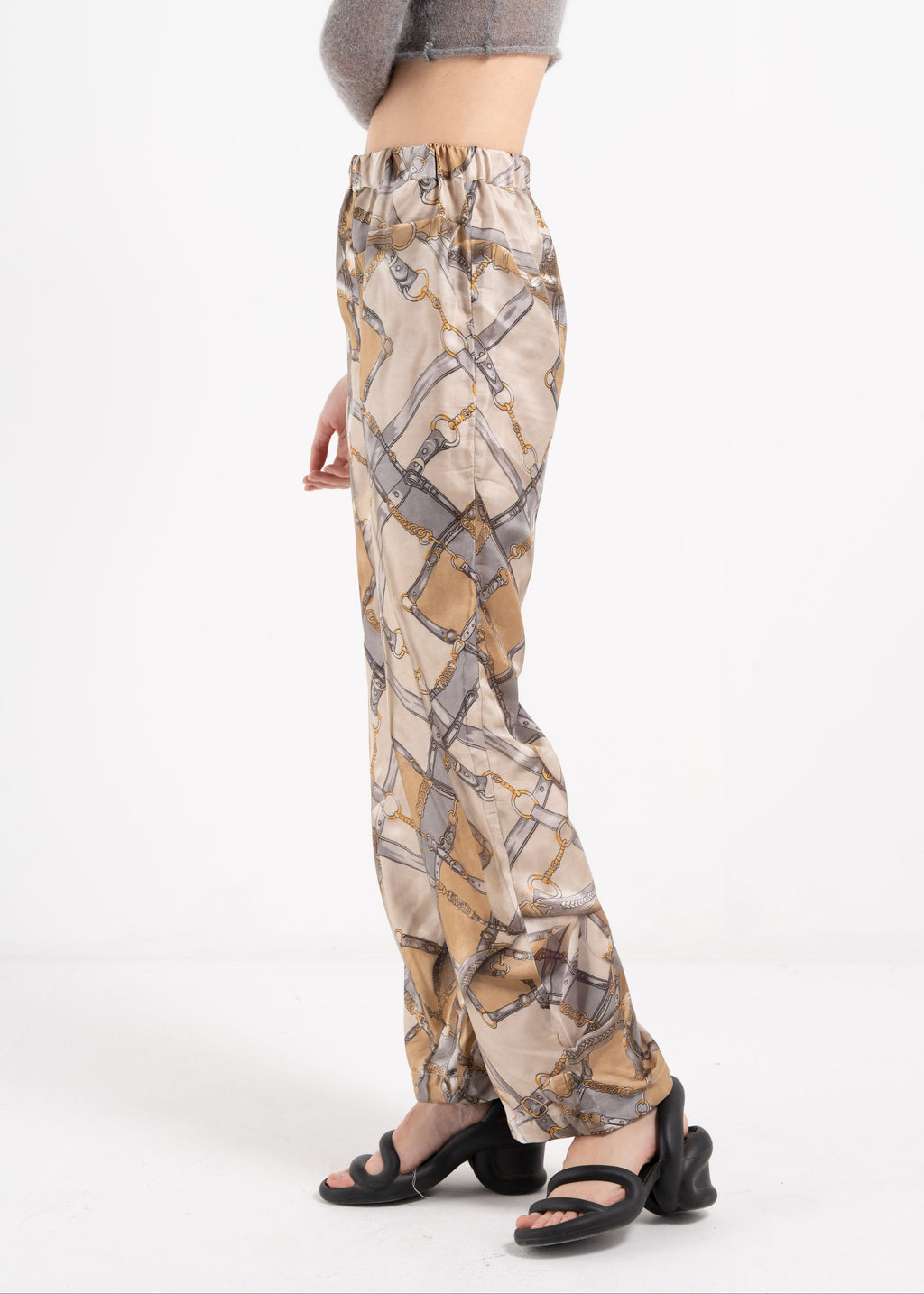 SILK ELASTICATED WAIST TROUSERS image 2