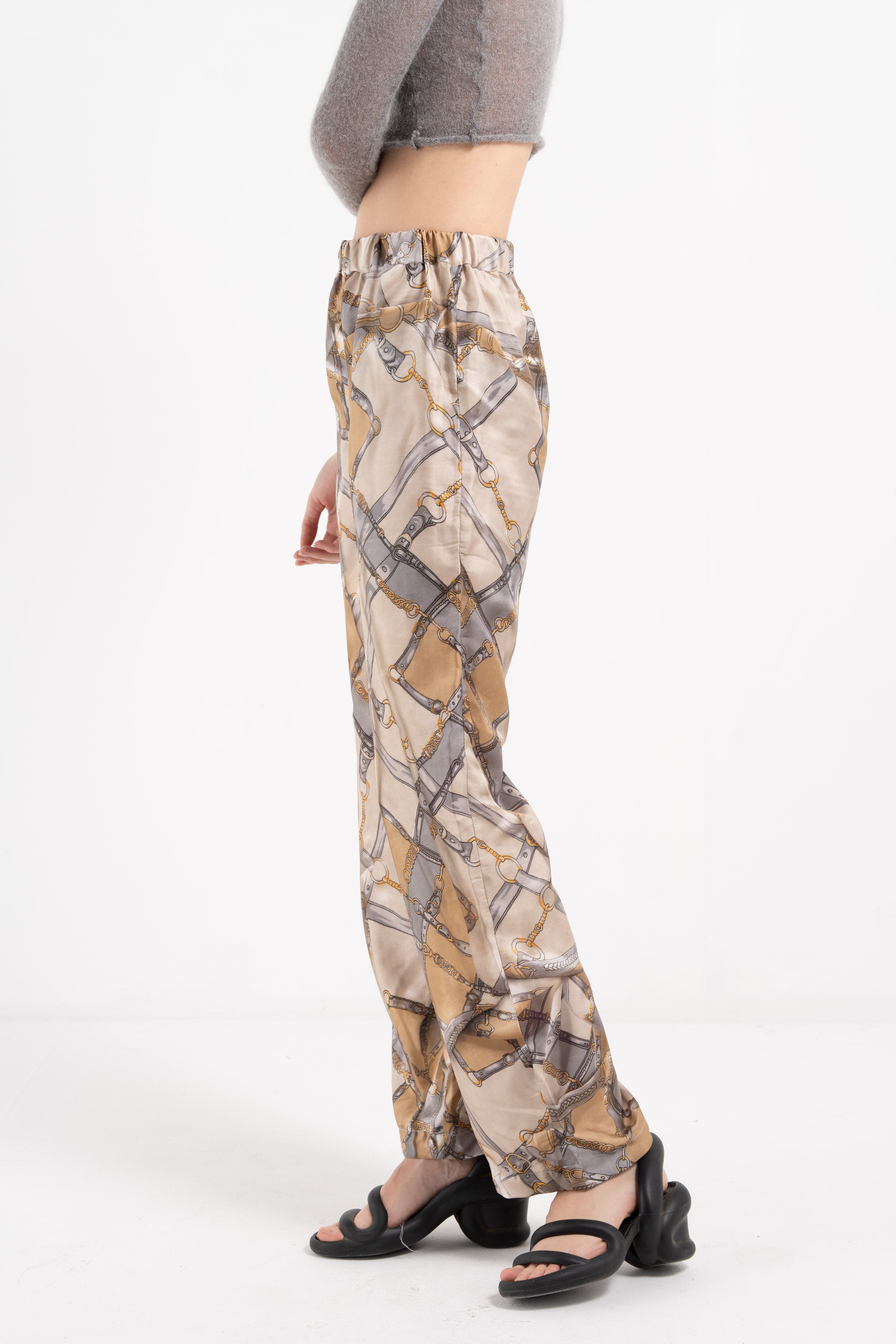 SILK ELASTICATED WAIST TROUSERS image 2