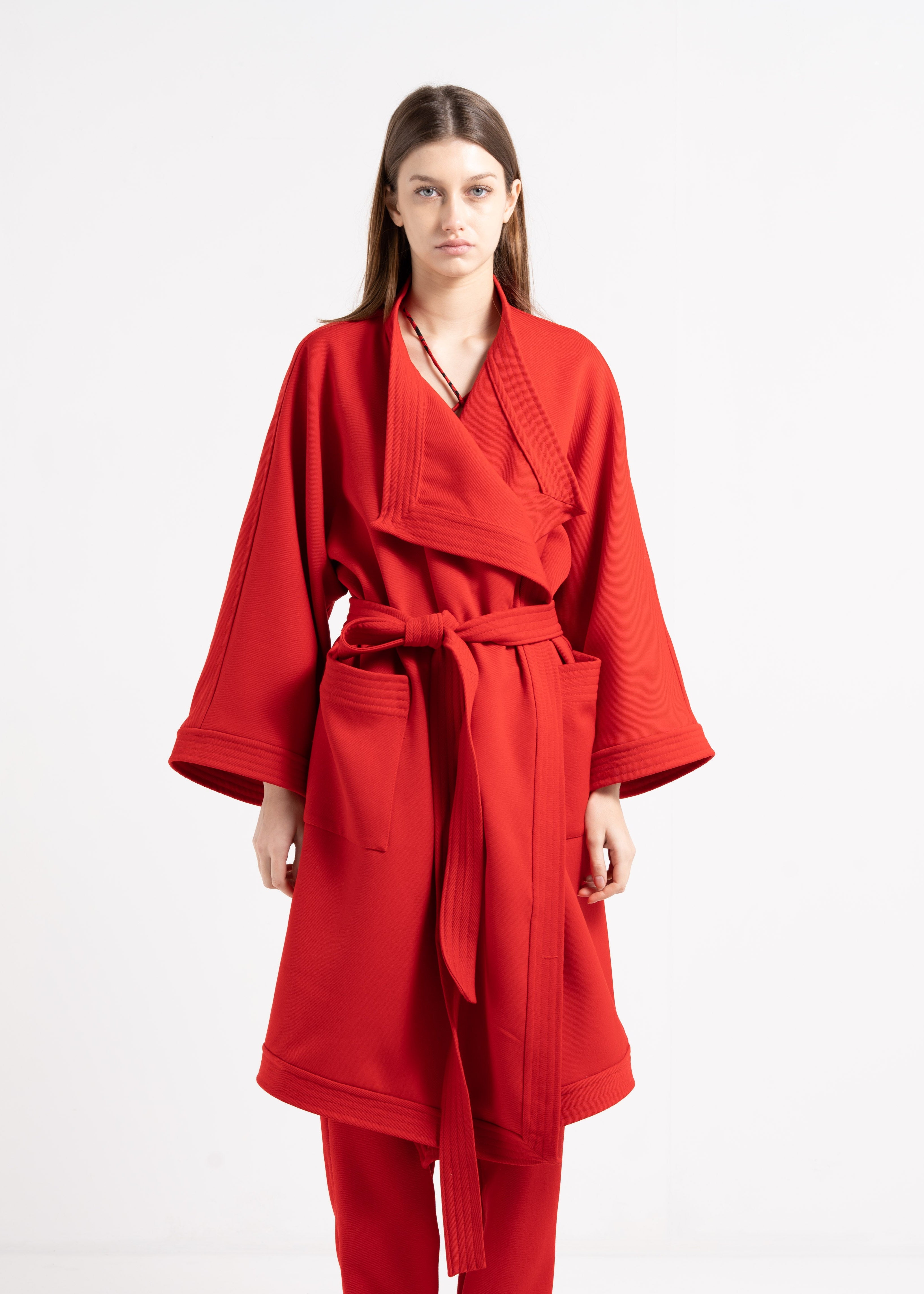 BLACK KIMONO COAT image 1