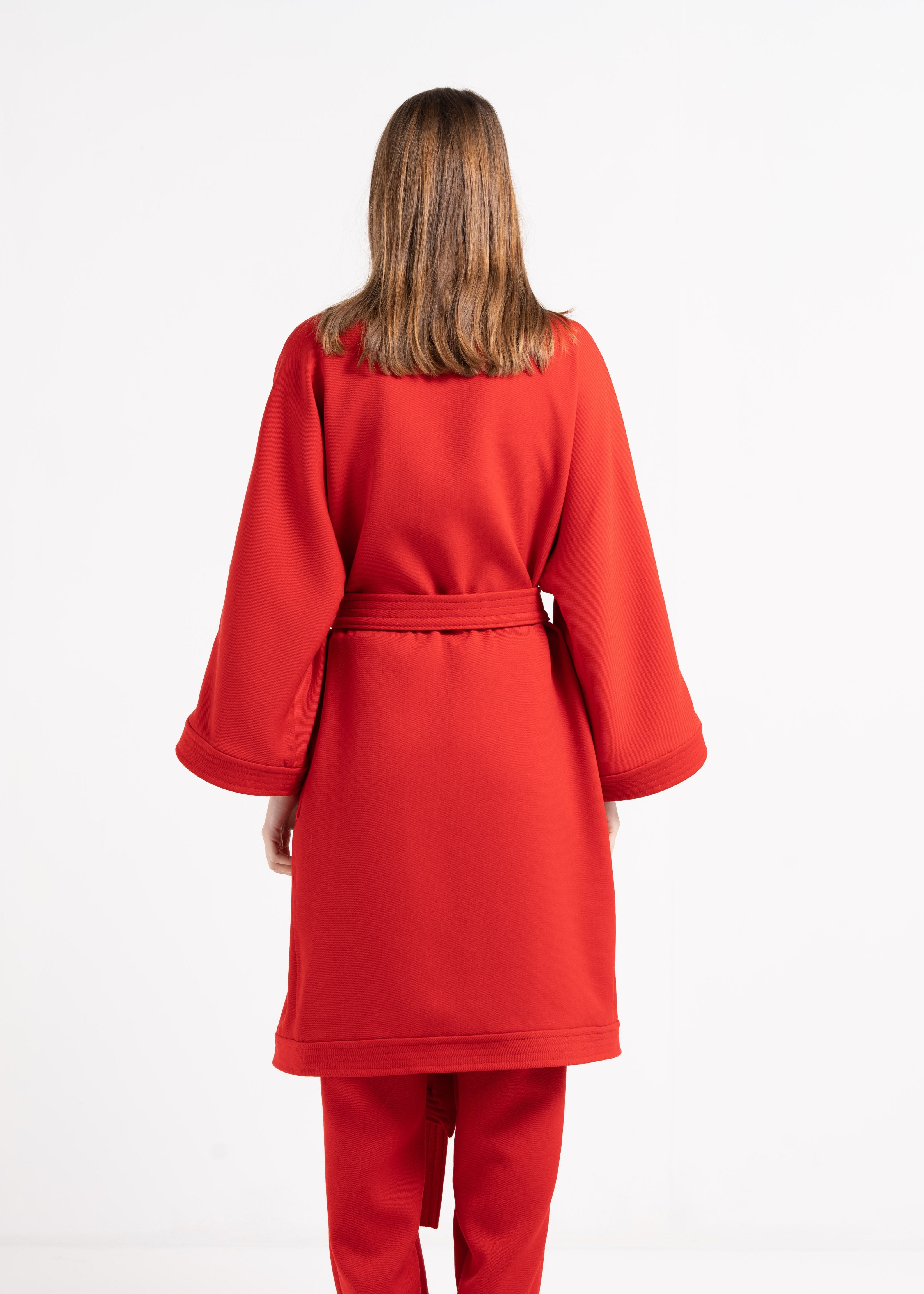 BLACK KIMONO COAT image 2