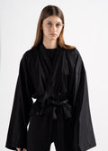 BLACK SATIN KIMONO image 0