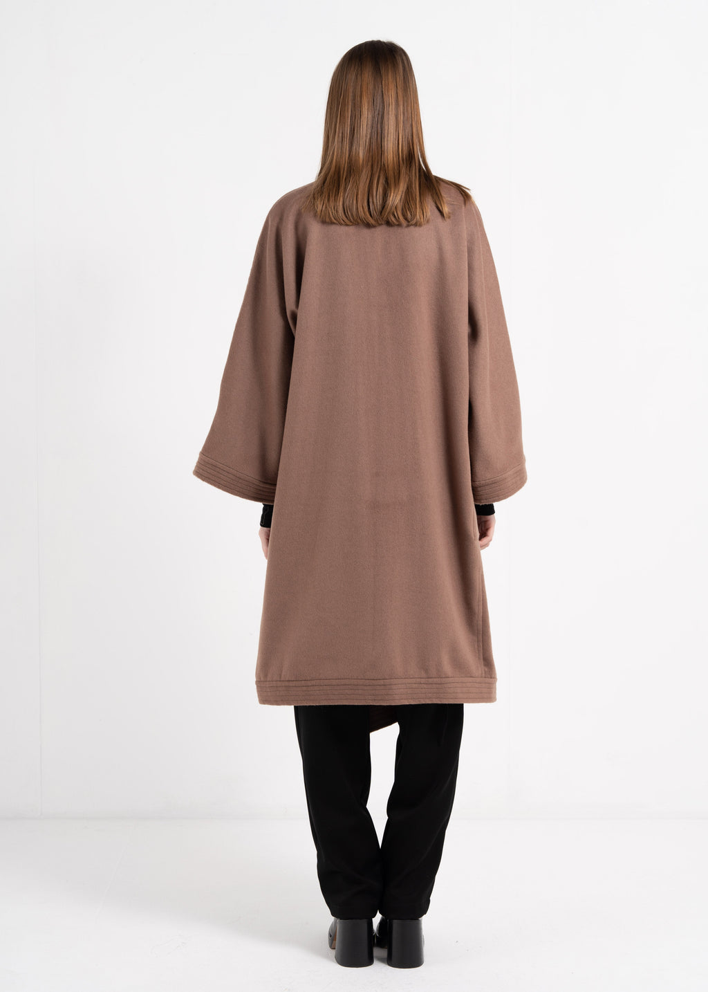 BLACK KIMONO COAT image 6