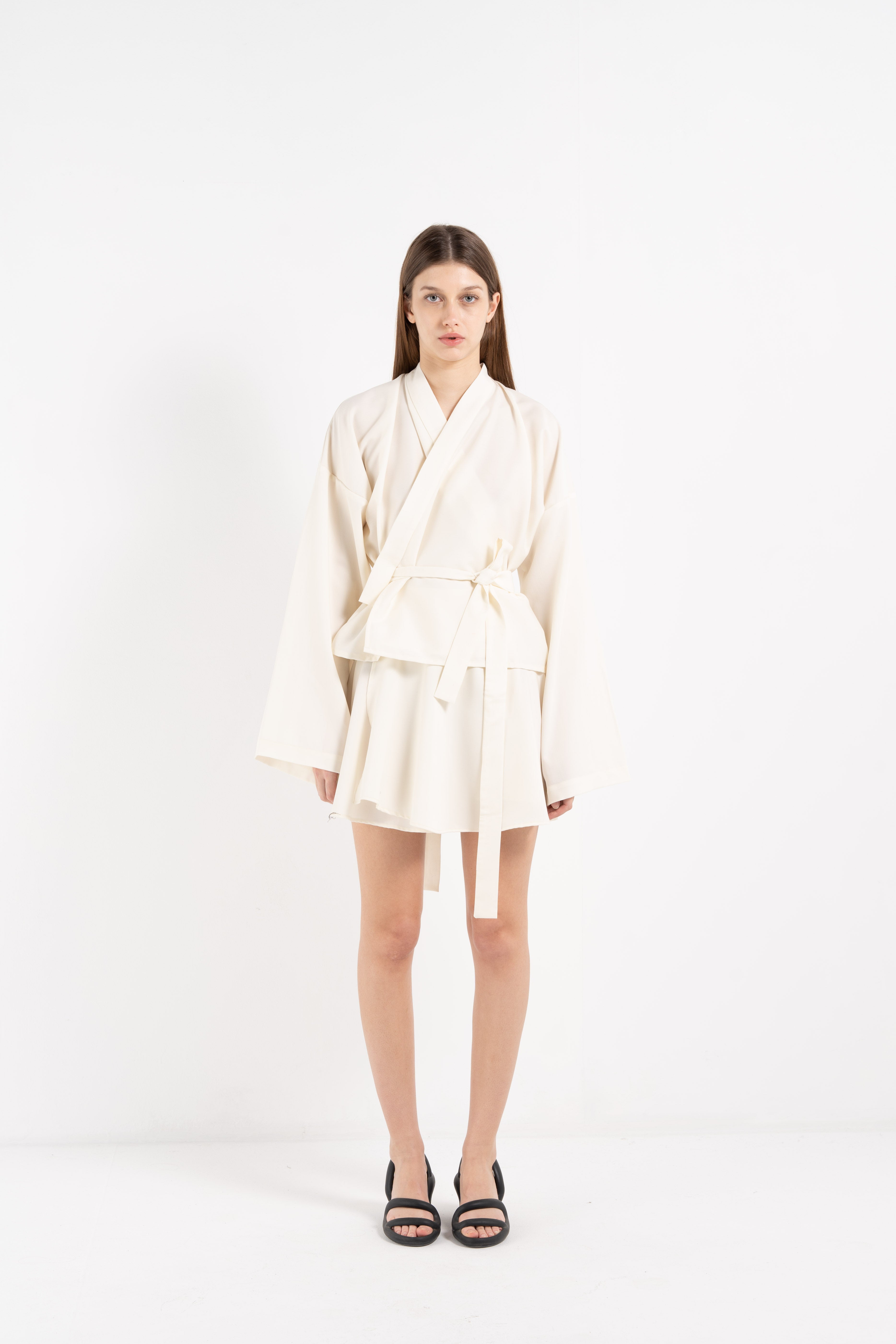 OFF-WHITE WOOL KIMONO image 0