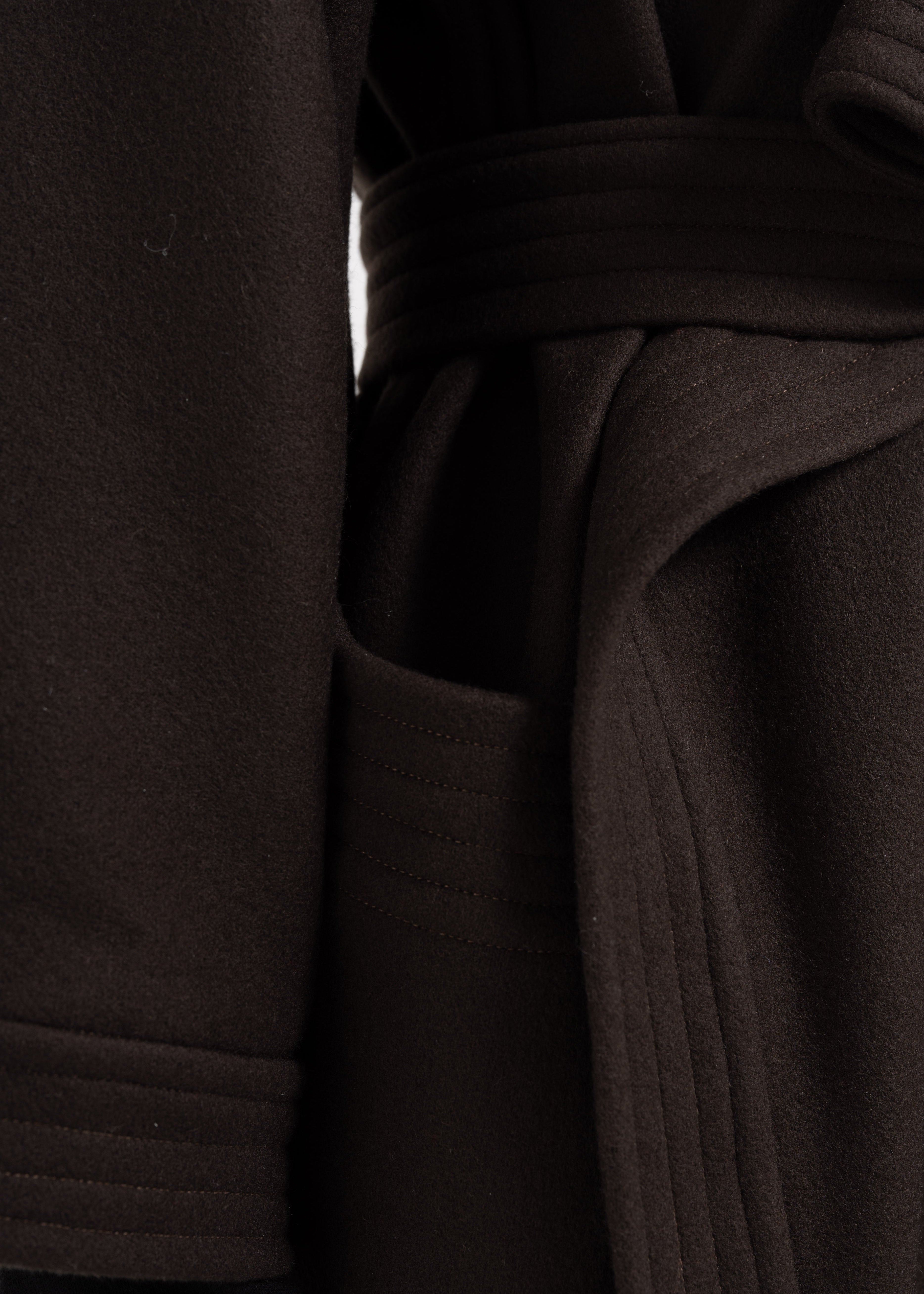 BLACK KIMONO COAT image 9