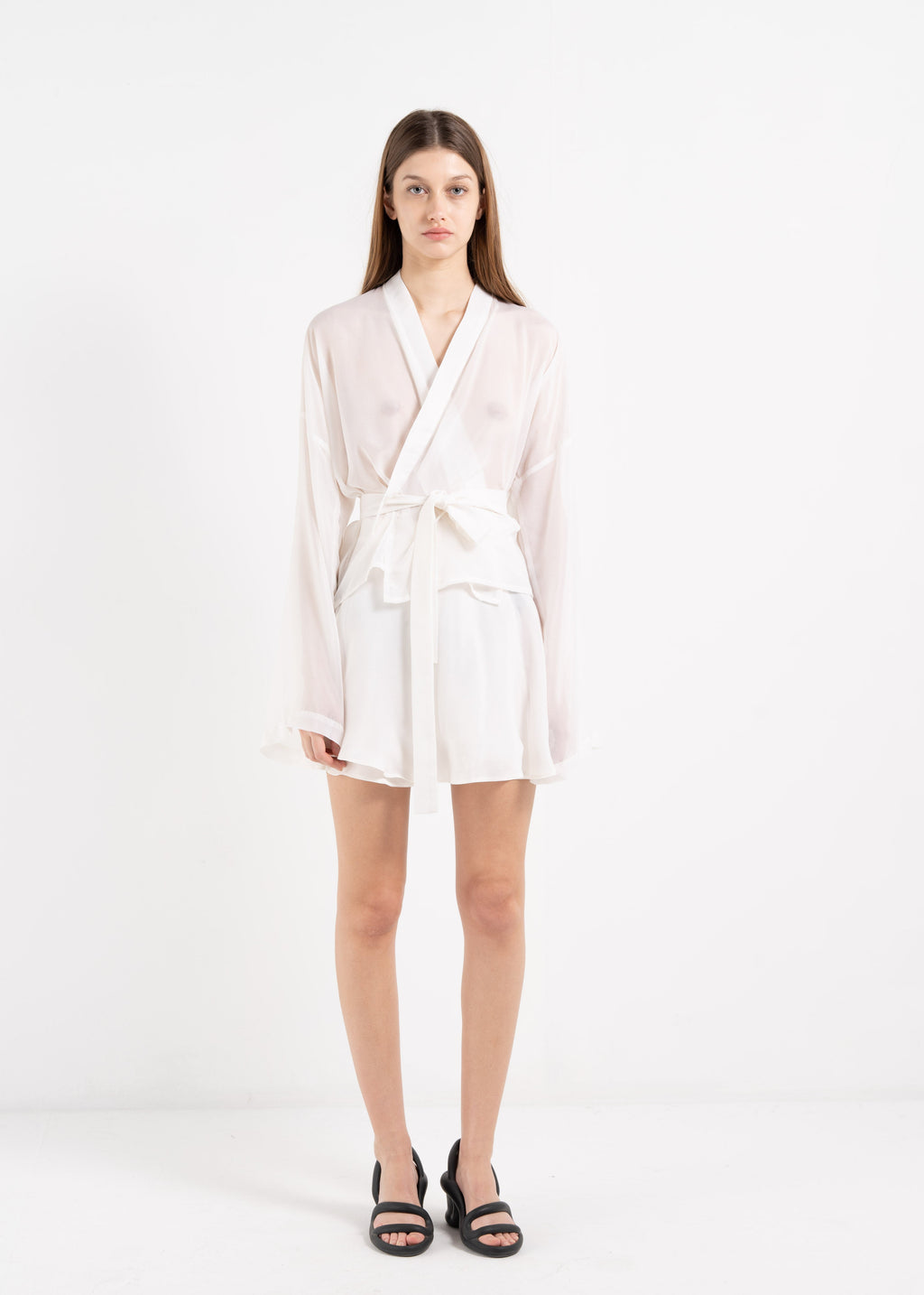 SILK BALLERINA WRAP SKIRT image 7