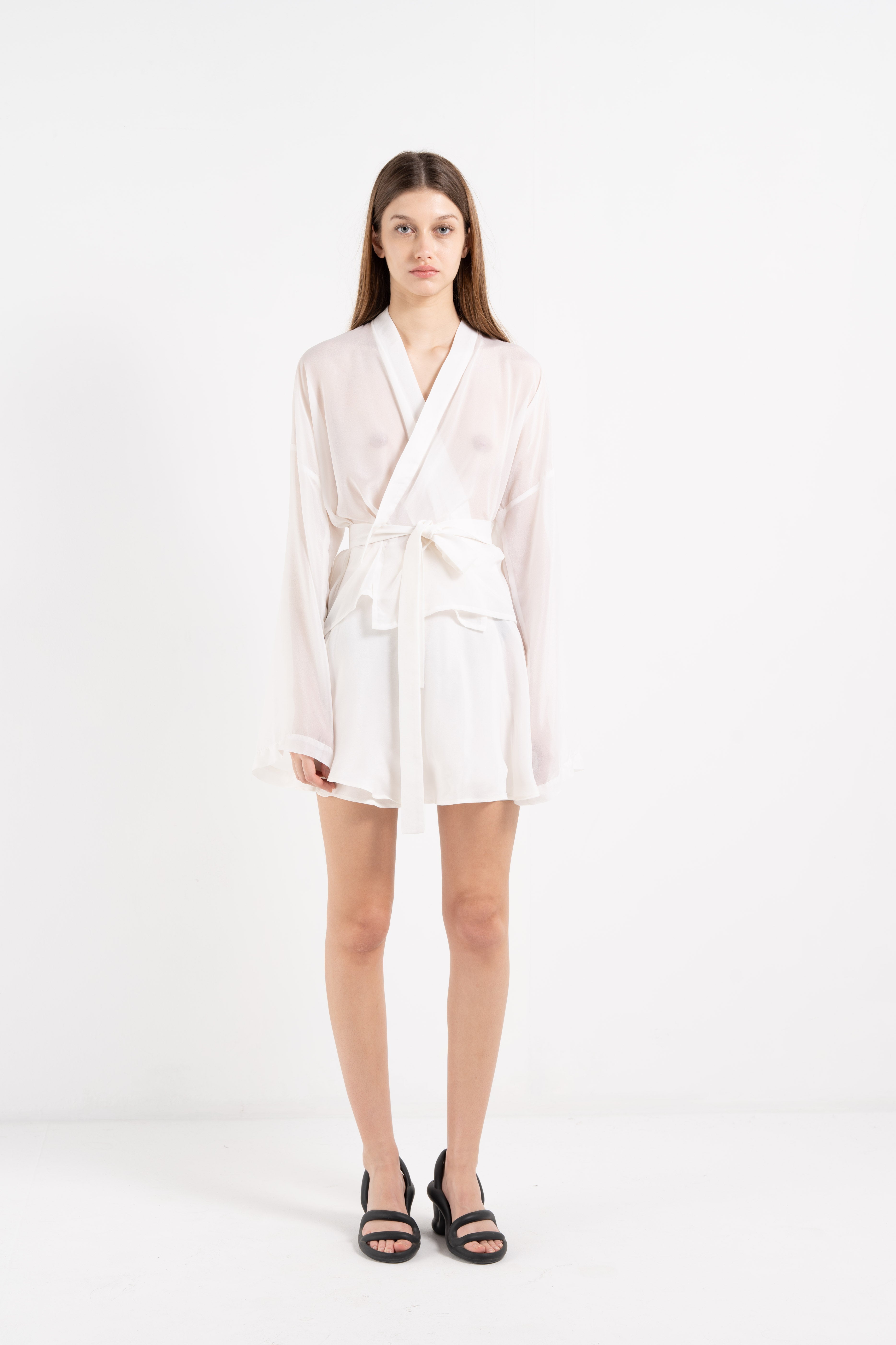 SILK BALLERINA WRAP SKIRT image 7