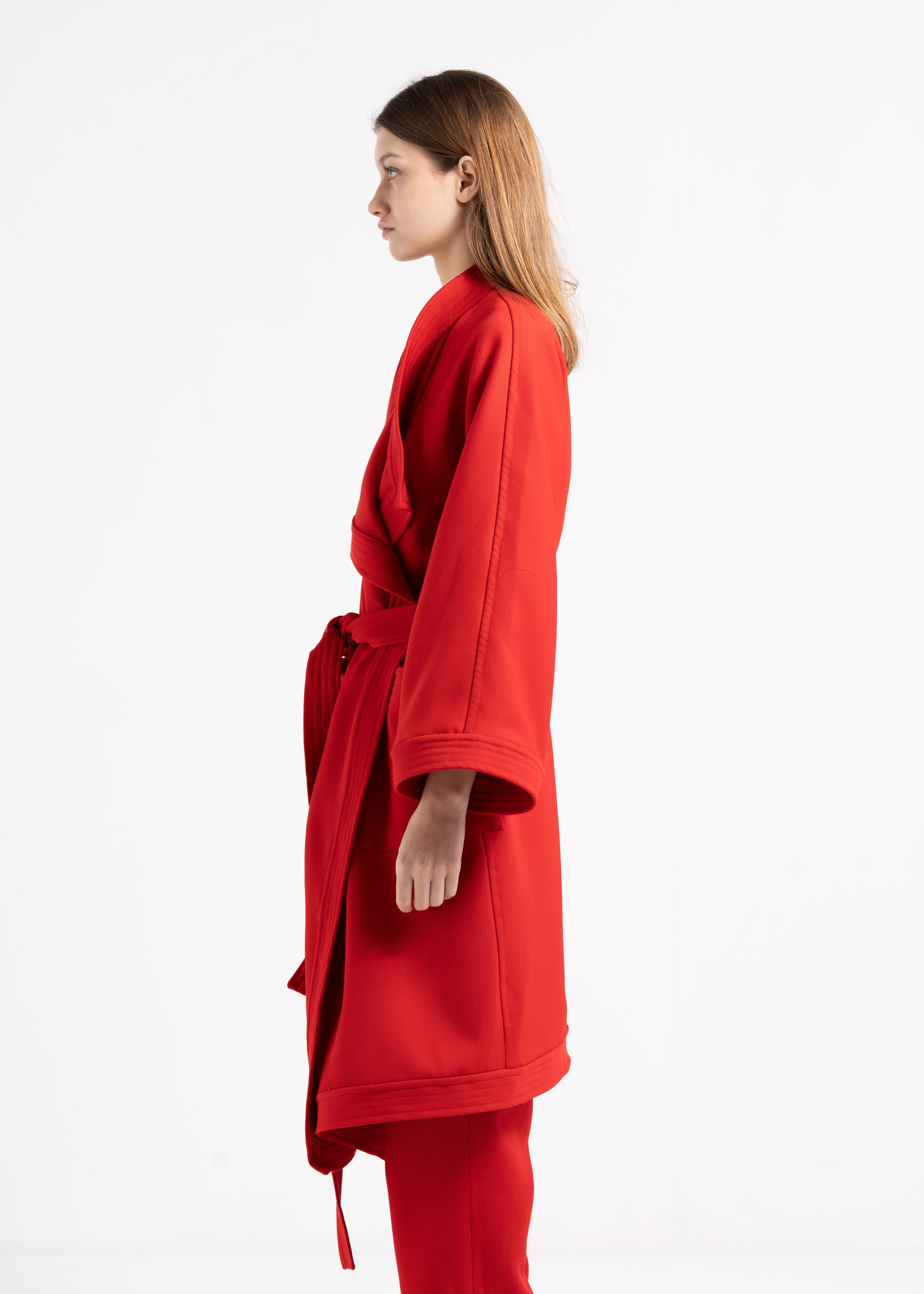 BLACK KIMONO COAT image 3