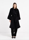 BLACK KIMONO COAT image 13