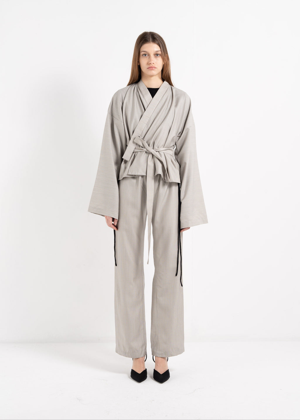 SILK ELASTICATED WAIST TROUSERS image 4