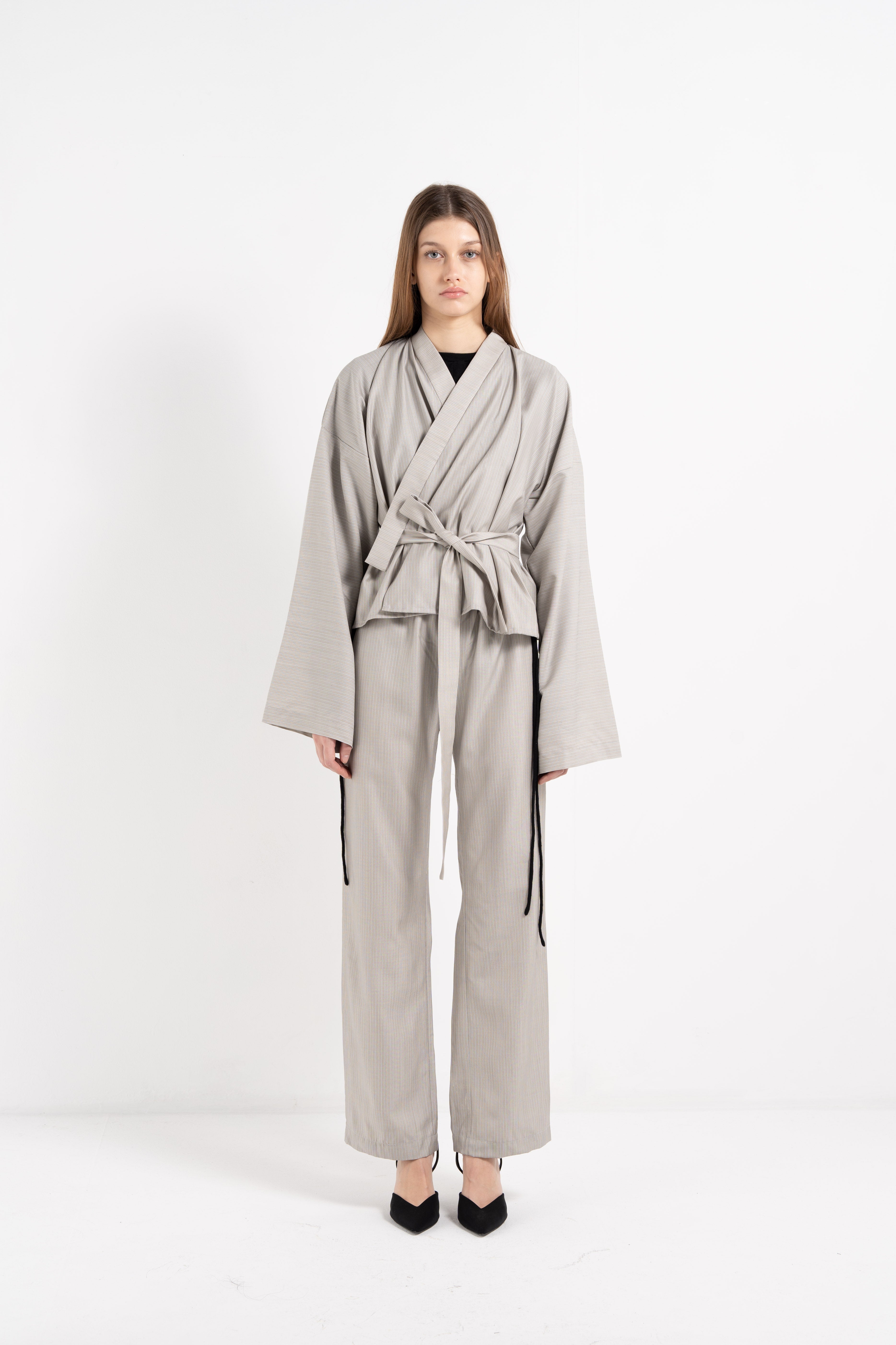 SILK ELASTICATED WAIST TROUSERS image 4