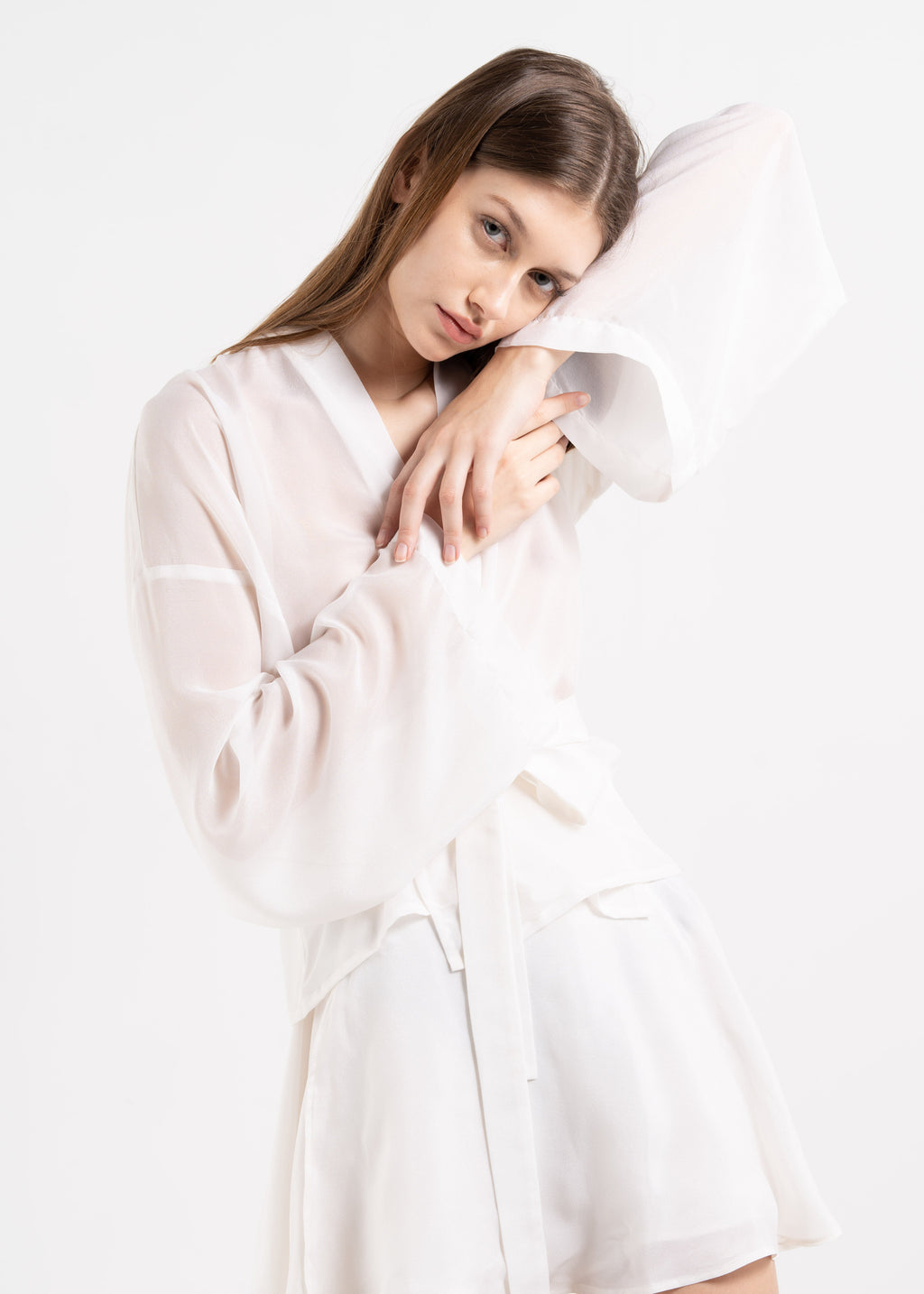 SILK BALLERINA WRAP SKIRT image 6