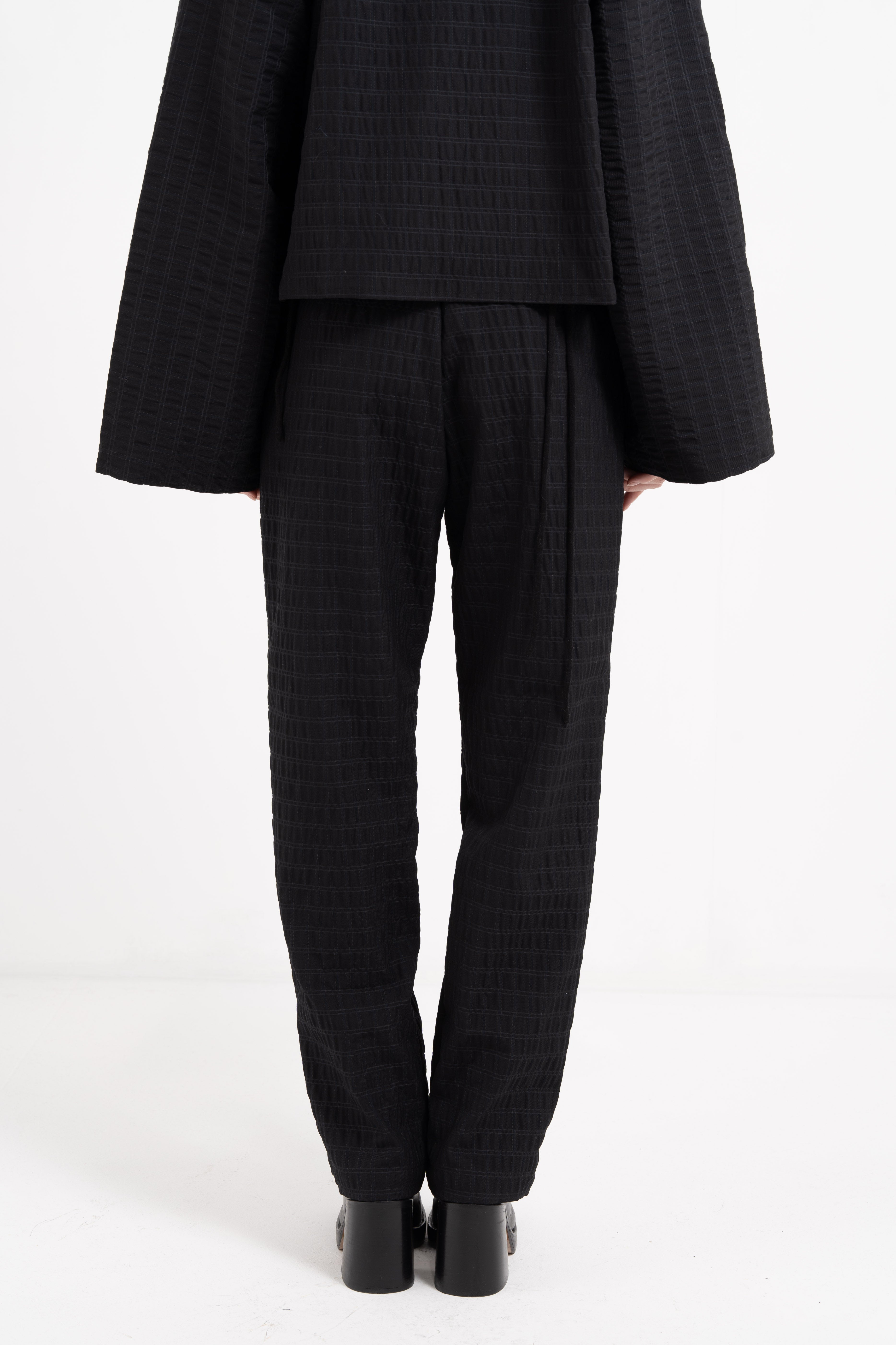 HIGH WAIST TROUSERS WITH PLEATS image 8