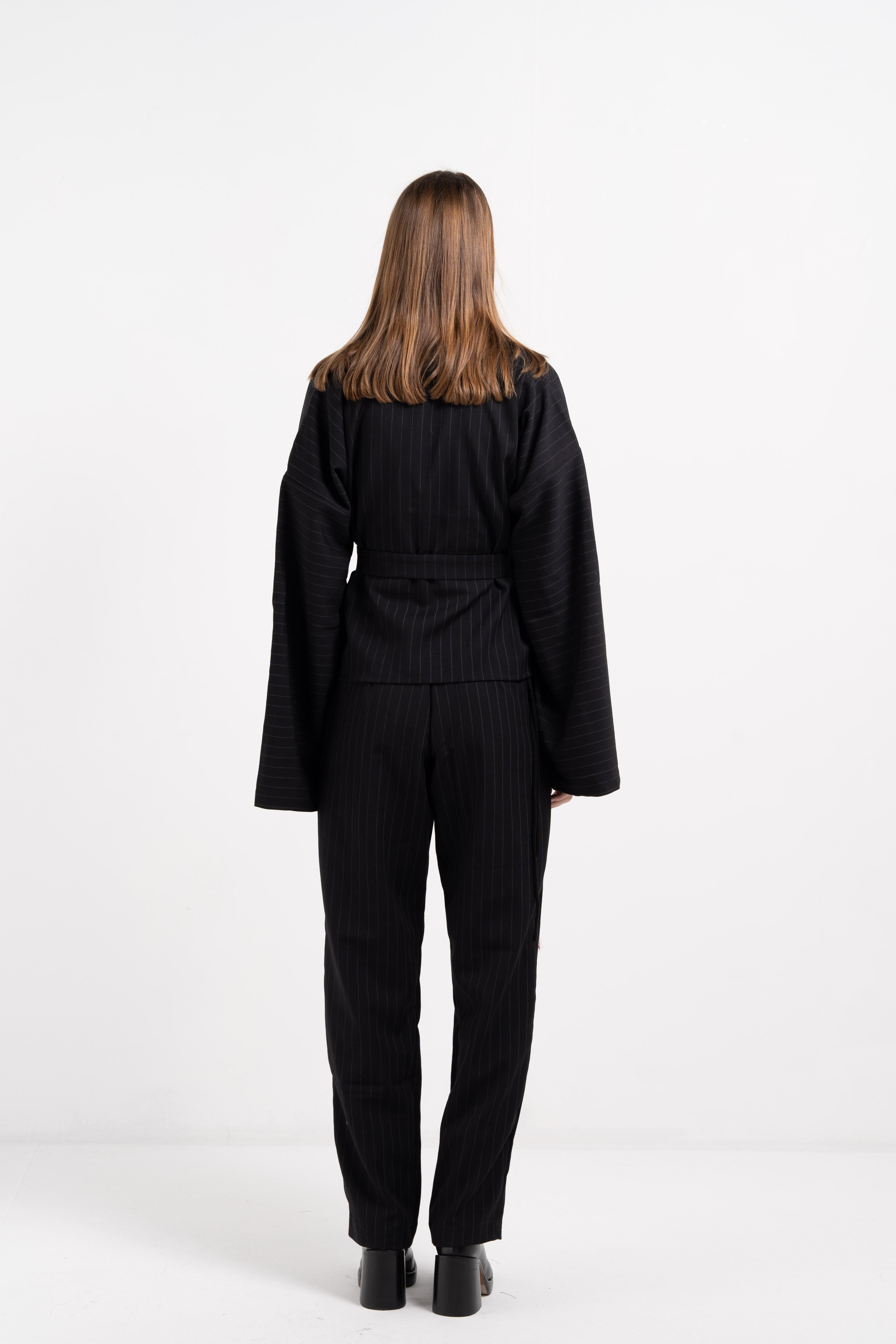 HIGH WAIST TROUSERS WITH PLEATS image 2